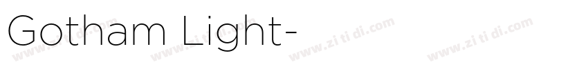 Gotham Light字体转换